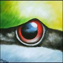Augenblick eines Smaragdspintes Acryl auf Leinwand;
30 x 30 cm